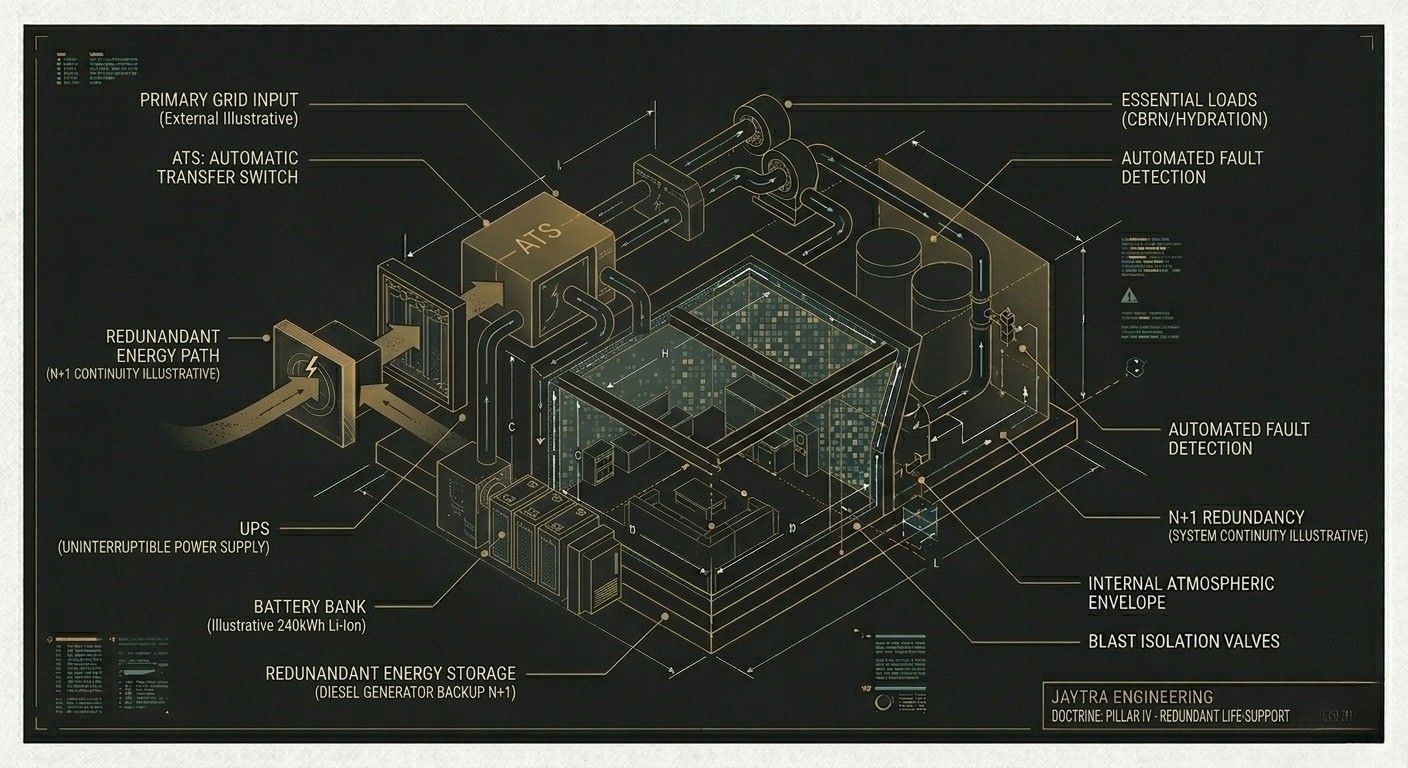 Redundant life support systems blueprint